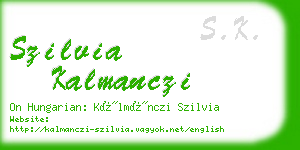 szilvia kalmanczi business card